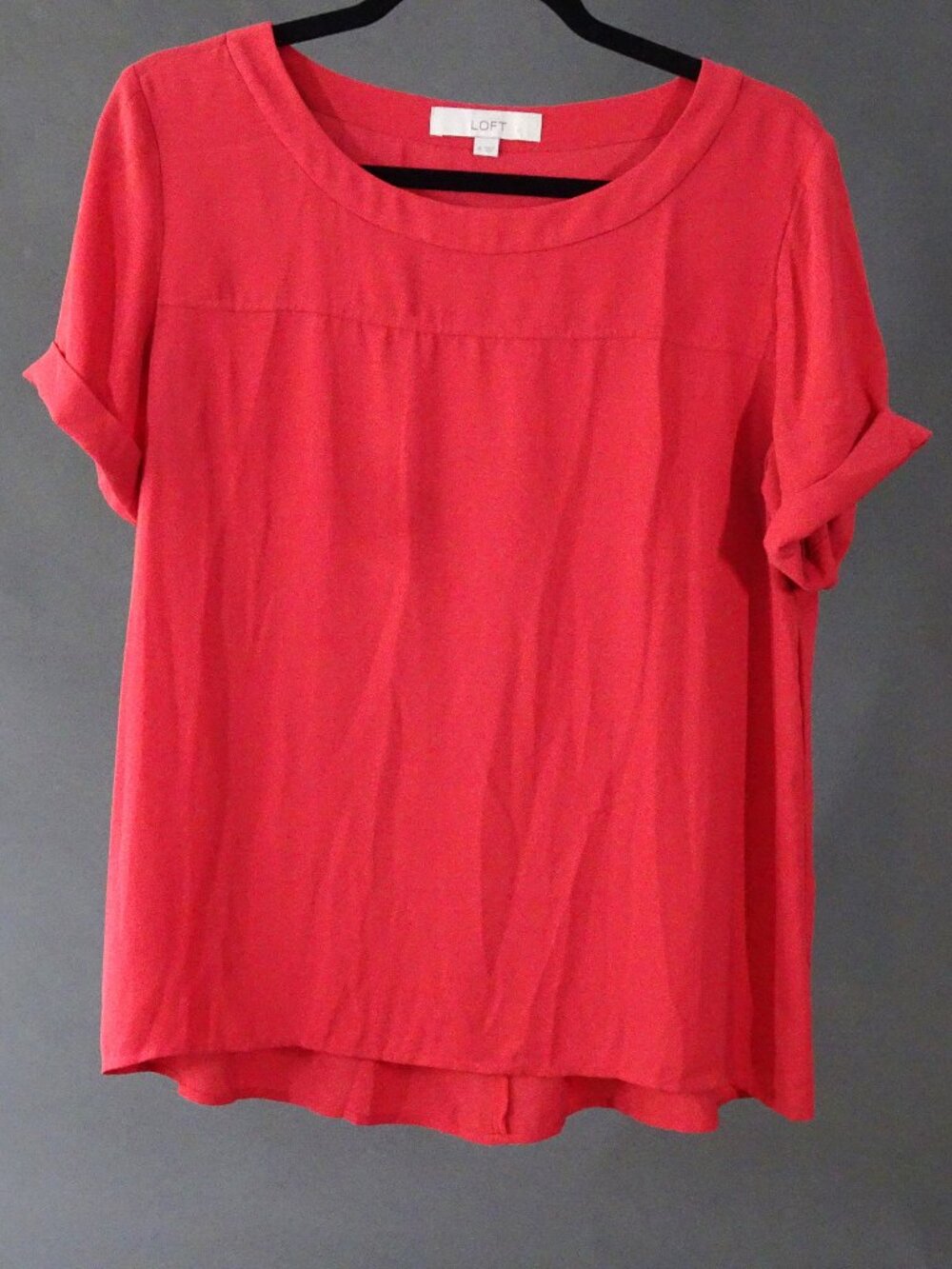 LOFT Pink Sheer Blouse
